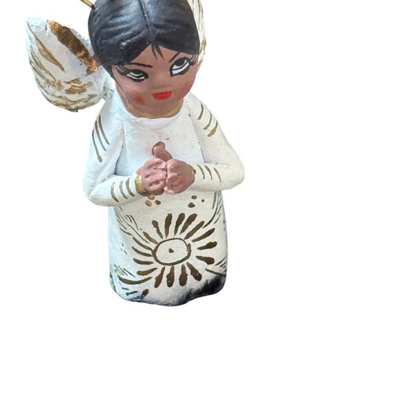 Hand-Painted Peruvian Clay Pottery  Nativity Set With 9 Figures Miniture - Picture 5 of 8